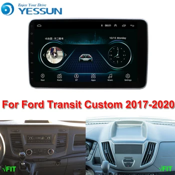 Pre Ford Transit Custom Auto Android Multimediálny Prehrávač autorádia GPS Navigácie Kolo Rohu Obrazovky IPS Zrkadlo Odkaz stereo