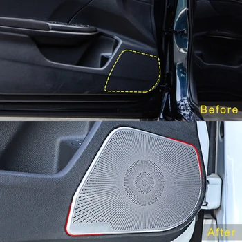 Pre Honda Civic 10. 2016-2020 Nerezové Dvere Auta Panel Reproduktor Podložky Reproduktorov Kryt Výbava Rám Nálepky Tvarovanie Príslušenstvo