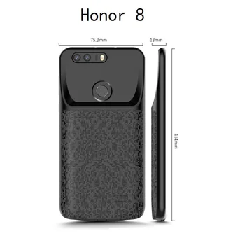 Pre Huawei Honor 8 Batérie, Nabíjačky, puzdra Pre Huawei Honor 10 Česť 9 Externé Napájanie Banka Prípade Silm Silikónové shockproof Kryt Capa