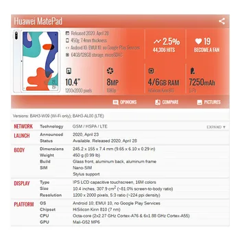 Pre Huawei MatePad 10.4 BAH3-W09 Funda s Card Kože Flip Prenosný Kryt Ručné Prípad Tabletu +film Pero