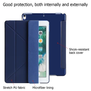 Pre ipad pro 10.5 prípade, GOLP PU Kožené+Soft TPU back flip Magnetické chrániť smart cover pre iPad Vzduchu 3 2019 prípade