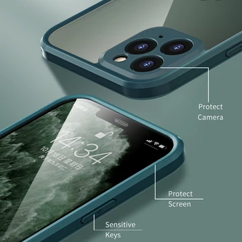 Pre iPhone 12 11 Pro Max Prípade,PC TPU Ultra Hybrid Pohodlie-grip Mobilný Telefón Prípadoch Ochranné puzdro Podporu Bezdrôtového Nabíjania