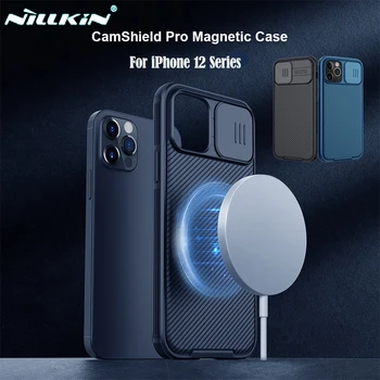 Pre iPhone 12 Mini 12 Dec 12 Pro Max Prípade NILLKIN CamShield Pro Magnetické Prípad, Posuňte Fotoaparát Ochrany TPU PC Kryt Pre iPhone12