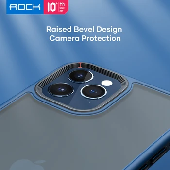 Pre iPhone 12 Pro Matte Prípade Shockproof Transparentné Hybrid Silikónové Ochrana Zadného Krytu pre iPhone 12 Pro Max Prípade Rock 케이스