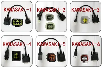 Pre KAWASAKI 6pin/8pin / 4pin / 4pin + 6pin diagnostický kábel pre kawasaki