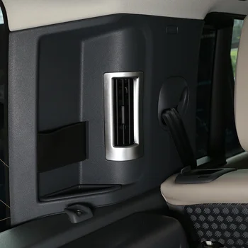 Pre Land Rover Defender 110 2020 ABS Chrome/Dubového dreva zrno C-stĺpika klimatizácia Zásuvky Rám Orezania Auto Príslušenstvo