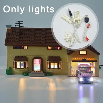 Pre Lego A Lepin LED Osvetlenie Auta Simpsonovci Vnútorné Osvetlenie Inštalácie Kompatibilný S 71006 A 16005 Led Svetla Kit