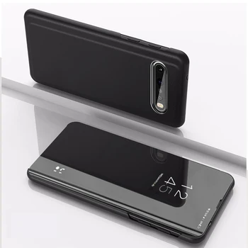Pre LG V60 ThinQ Prípade Flip Zrkadlo Stojan Telefón puzdro Pre LG G8 ThinQ Zadný Kryt Luxusné Coque Pre LG K61 V40 V50 V30 Thinq LGK61