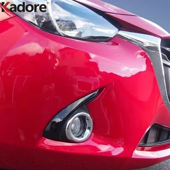Pre Mazda 2 DEMIO DJ Hatchback 2016 2017 2018 ABS Chrome Predné Foglight Hmlové Svetlo Kryt Výbava Auta Chrániť Príslušenstvo