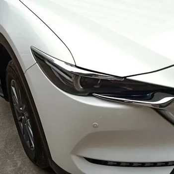Pre Mazda CX-5 CX5 2017 2018 2019 Predného Svetlometu Vedúci svetlo Obočie Viečka Kryt Výbava Exteriér Príslušenstvo ABS Chrome Auto Výbava