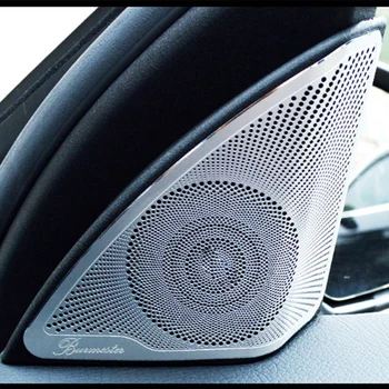 Pre Mercedes Benz C Trieda W205-2020 1 Pár Auto-styling Dvere, Stereo Audio Reproduktorov Kryt Výbava Hliníkovej Zliatiny Matné Striebro