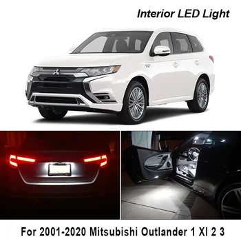 Pre Mitsubishi Outlander 1 Xl 2 3 Canbus Vozidla interiérové LED Mapu Dome Kmeň Svetla Kit (2001-2020) Osvetlenie Vozidla