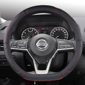 Pre Nissan Qashqai 2019 2020 2021 Originálne Kožené Auto Volant, Kryt Cowhide Odolné Auto Príslušenstvo