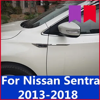 Pre Nissan Sentra Roky 2013-2018 Kvalitné Nálepky Auto Strane Prietok Vzduchu Ventilačné Čepeľ typ leaf stravovanie odvzdušňovací Patch accessorie Panel rám