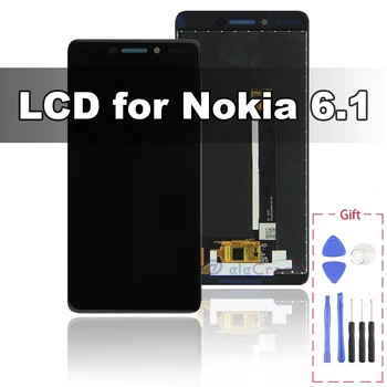 Pre originálne Nokia 6 2018 Nokia 6.1 LCD TA-1043 TA-1045 Displej dotykový displej digitalizátorom. Montáž Nahradenie Testované
