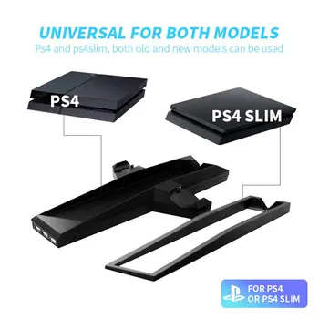 Pre PS4/PS4 Slim/PS4 Pro Zvislý Stojan s Chladiaci Ventilátor Dual Radič Nabíjačku Nabíjacej Stanice Pre SONY Playstation 4 Chladič