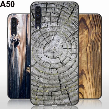 Pre Samsung Galaxy A50 Prípade, drevo, kameň vzor mäkké silikónové TPU telefón puzdro Pre Samsung A50 A505 A505F SM-A505F späť coque prípadoch