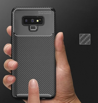 Pre Samsung Galaxy Note 9 Prípade Luxuxry Uhlíkových vlákien Kryt Shockproof Telefón puzdro pre Samsung Note9 9 Kryt Plnú Ochranu Nárazníka
