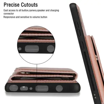 Pre SAMSUNG Poznámku 10 Lite Kartu Pocit Pokožky Retro Kože Flip puzdro pre Samsung Galaxy Note 10 Svetla Magnetické Shockproof Kryt