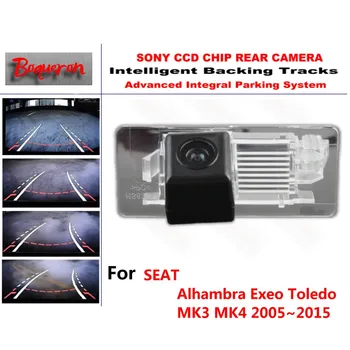 Pre SEAT Alhambra Exeo Toledo MK3 MK4 05~15 CCD Auto Backup Parkovacie Kamery Inteligentné Skladby Dynamické Navádzanie parkovacia Kamera