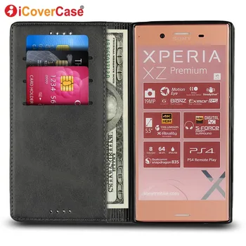Pre Sony Xperia XZ Premium Prípade Kožené Peňaženky Magnetické Telefón Prípadoch pre Sony XZ Premium G8141 G8142 Coque Flip Cover Carcasas