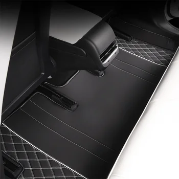 Pre Tesla Model 3 Nepremokavé Kožené Podložku Koberec Auto Interiérové Doplnky Auto Poschodí Nohy Mat Ochrany