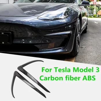 Pre Tesla Model 3 Príslušenstvo ABS Uhlíkových Vlákien Čierne Biele Auto Príslušenstvo Model3 Model Troch 2020 Predné Stierače Výbava