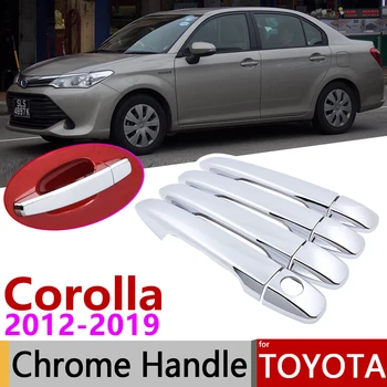 Pre Toyota Corolla E160 2012~2019 Chrome Exteriérové Dvere, Rukoväť Kryt Auto Príslušenstvo Nálepky Výbava Nastaviť 2016 2017 2018