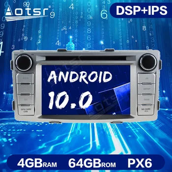 Pre Toyota HILUX 2012 - Vstavaný DSP Auto stereo rádio magnetofón Android 10.0 GPS navigácie Auto Multimediálne DVD zadarmo mapu