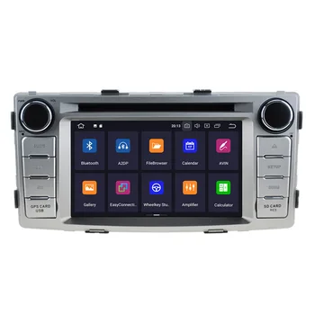 Pre Toyota HILUX 2012 - Vstavaný DSP Auto stereo rádio magnetofón Android 10.0 GPS navigácie Auto Multimediálne DVD zadarmo mapu