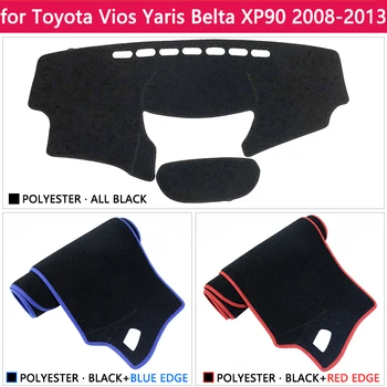 Pre Toyota Vios Yaris Belta Soluna XP90 2008~2013 Anti-Slip Mat Panel Kryt Pad Slnečník Dashmat Koberec Auto Príslušenstvo, 2012