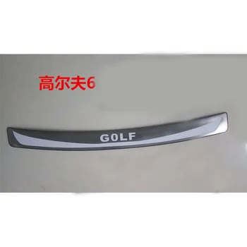 Pre Volkswagen Golf 6 2009-2012 Golf 7 2013 -Vysoko kvalitnej nerezovej ocele zadné parapete panel,Zadný nárazník Chránič Prahu