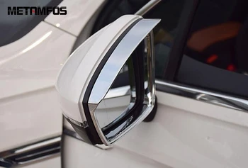 Pre Volkswagen Tiguan 2017 2018 2019 2020 Chrome Bočné Spätné Zrkadlo Clonu Slnečník Dážď Stráže Štít Príslušenstvo Auto Styling