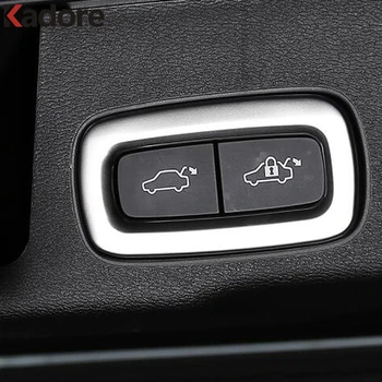 Pre Volvo XC60 XC 60 v roku 2018 2019 2020 SUV ABS Matný Interiéru Vozidla Vzadu Kufor Prepnúť Tlačidlo Krytu Čalúnenie zadných dverí Ovládací Panel Trim