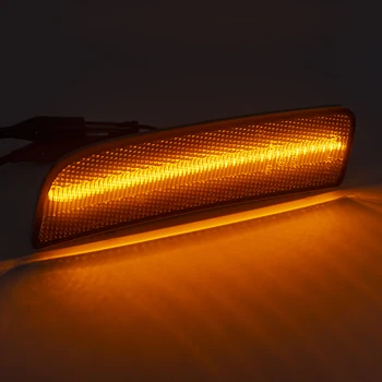 Pre VW Tiguan 2008-2017 Led Predný Nárazník Bočné Obrysové Svetlo Lampy Údené Objektív Amber Nahradiť OEM: 5N0945119A & 5N0945120A