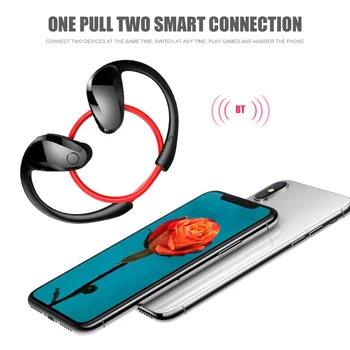 Pre Xiao LG M10 Bluetooth 4.1 Binaural Headset Bezdrôtový Magnetický Telefónne Slúchadlá Stereo Visí Šport Strmeň Beží Slúchadlá