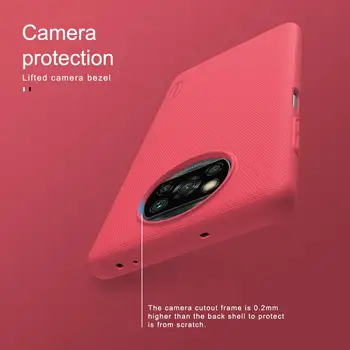 Pre Xiao POCO X3 NFC Prípade NILLKIN Matné Štít Pevný Plastový Zadný Kryt puzdro pre Xiao PocoPhone X3 NFC Globálne 6.67