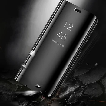 Pre Xiao Redmi Poznámka 8 Pro Kryt S Shockproof PU Kože Flip Zrkadlo Inteligentný Luxusný Telefón puzdro Pre Xiao Redmi Poznámka 8T 8 T