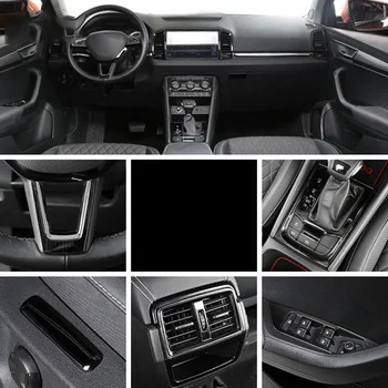 Pre Škoda KAROQ ABS chrome black Výstroj panel 1pc