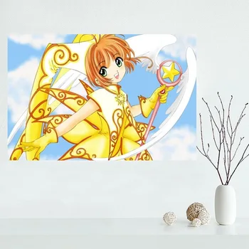 Predaj Japonskom Anime Série Diamond Maľovanie DIY Card Captor Sakura Cross Stitch Mozaiky Plné Námestie Výšivky Dievča Výzdoba Steny Stick