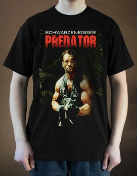 PREDATOR Filmový Plagát ver. 3 Arnold Schwarzenegger T-Shirt (Black) S-5XL