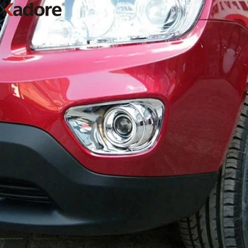 Predné Hmlové Svetlo Lampy Kryt Výbava Pre Jeep Compass 2011 2012 2013 ABS Chrome Foglight Rám Zahŕňa Auto Styling Príslušenstvo