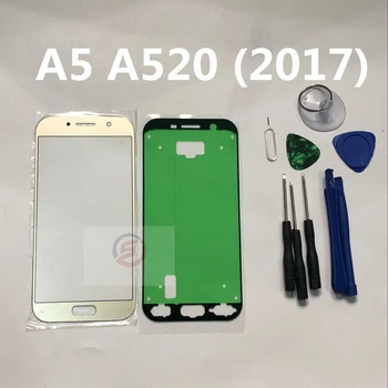 Predné Vonkajšie Sklo Objektívu, Dotyková Obrazovka Náhradná pre Samsung Galaxy A5 A520 A520F (2017) + Oprava Nástroje a Lepidlo