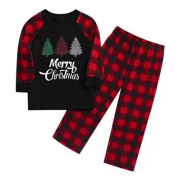 Prehoz Vianočné Pyžamo Rodiny Zodpovedajúce Oblečenie Vyzerať Maminku a Ma Sleepwear Oblečenie Matka, Otec, Dcéra/Syn/Detské Pyžamá Sady
