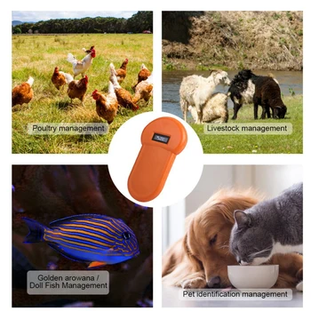 Prenosné 134.2 KHz Pet RFID Čipom a Čítačky ISO11784/11785 FDX-B Pre Psa, Mačku, LCD Displej Zvierat Mikročip Skener Značky Čiarových kódov