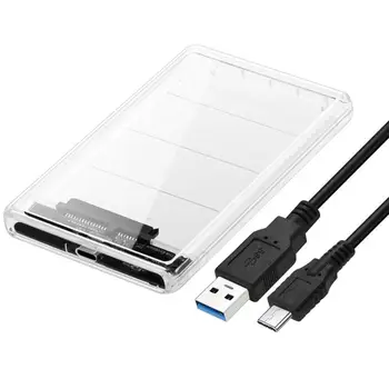 Prenosné 2.5 palcový Transparentný Pevného Disku v Prípade, USB 3.1 Gen 2 Typ-C na HDD SATA SSD Mobile Krytu Box