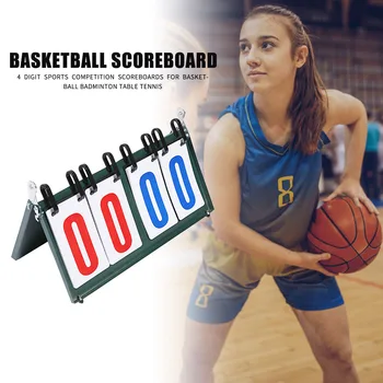 Prenosné Basketball Scoreboard 4Digit Športové Súťaže pre Stolný Tenis, Futbal, Bedminton Volejbal Skóre Chovateľ Skóre Palube