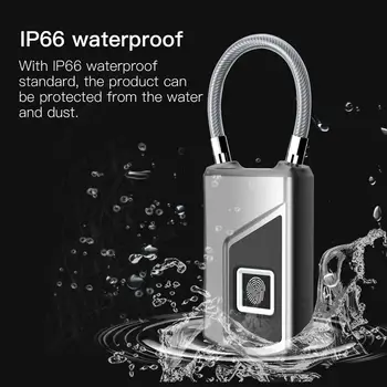 Prenosné Dvere Smart Odtlačkov prstov Zámok IP66 Nepremokavé Thumbprint 0,5 s Rýchle Odomknutie Taška Zásuvky Kufor
