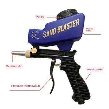 Prenosné Gravitácie Sandblasting Zbraň Pneumatické Sandblasting Nastaviť Hrdze Tryskacie Zariadenie, Malý Stroj Na Vrhanie Piesku