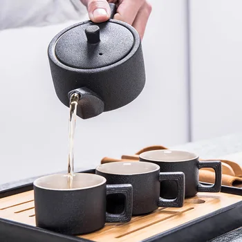 Prenosné Keramické Teaware Nastaviť Čínskej Kung-Fu Čaj Nastaviť Kanvica Cestujúci Teaware s Bag Teaset Gaiwan Čajových Šálok Čaju Obrad